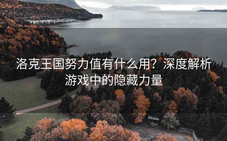 洛克王国努力值有什么用？深度解析游戏中的隐藏力量