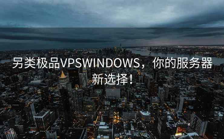 另类极品VPSWINDOWS，你的服务器新选择！