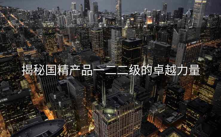 揭秘国精产品一二二级的卓越力量