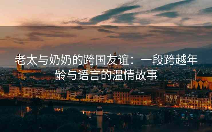 老太与奶奶的跨国友谊：一段跨越年龄与语言的温情故事